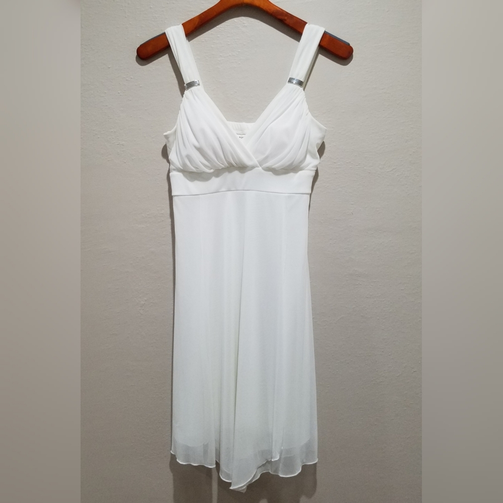 White empire waist dress